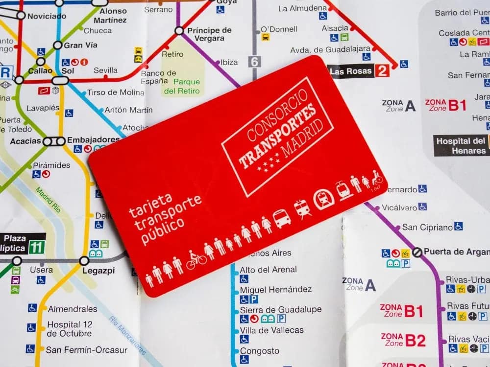 Madrid transport card
