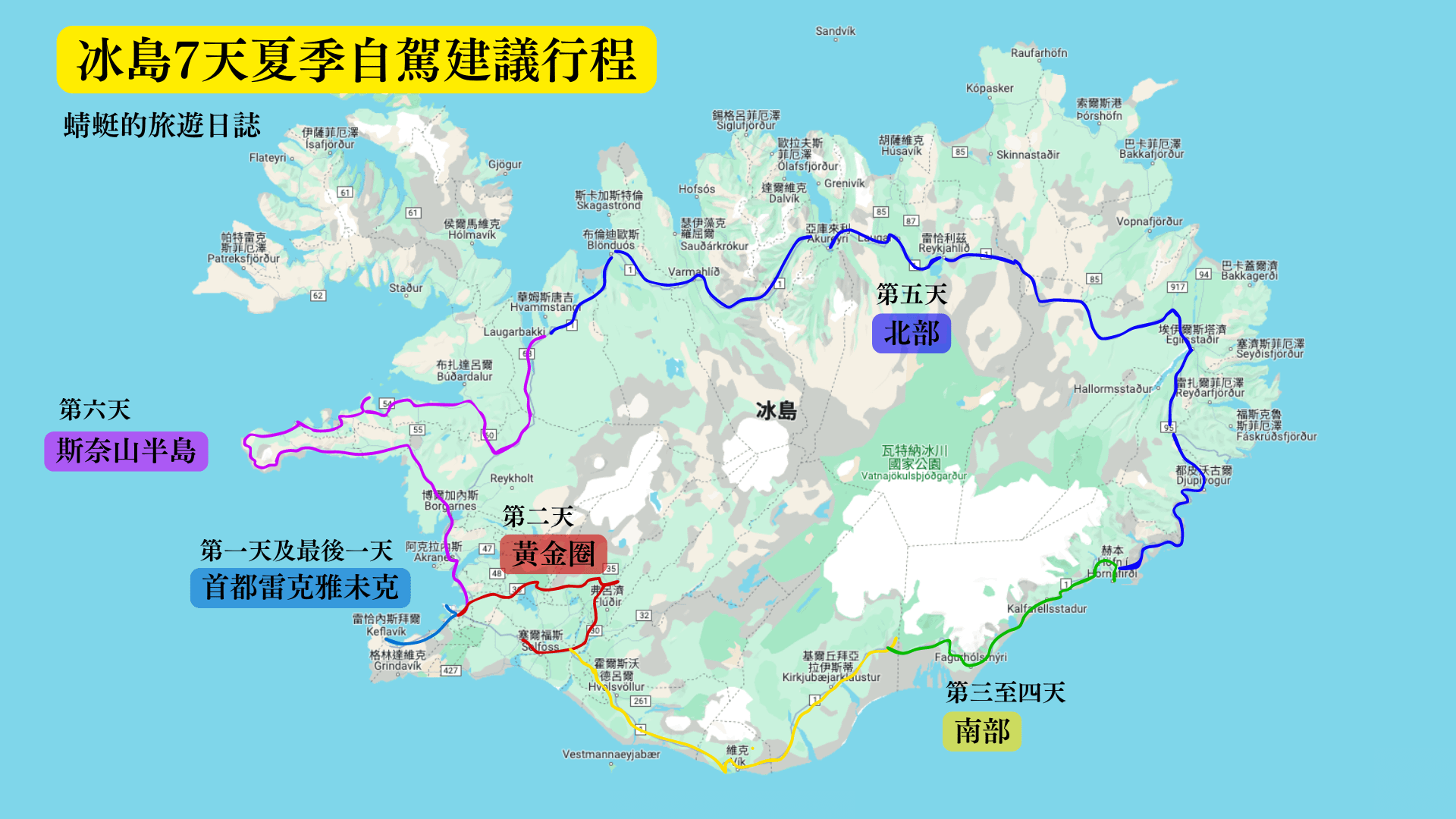 冰島7天夏季自駕建議行程