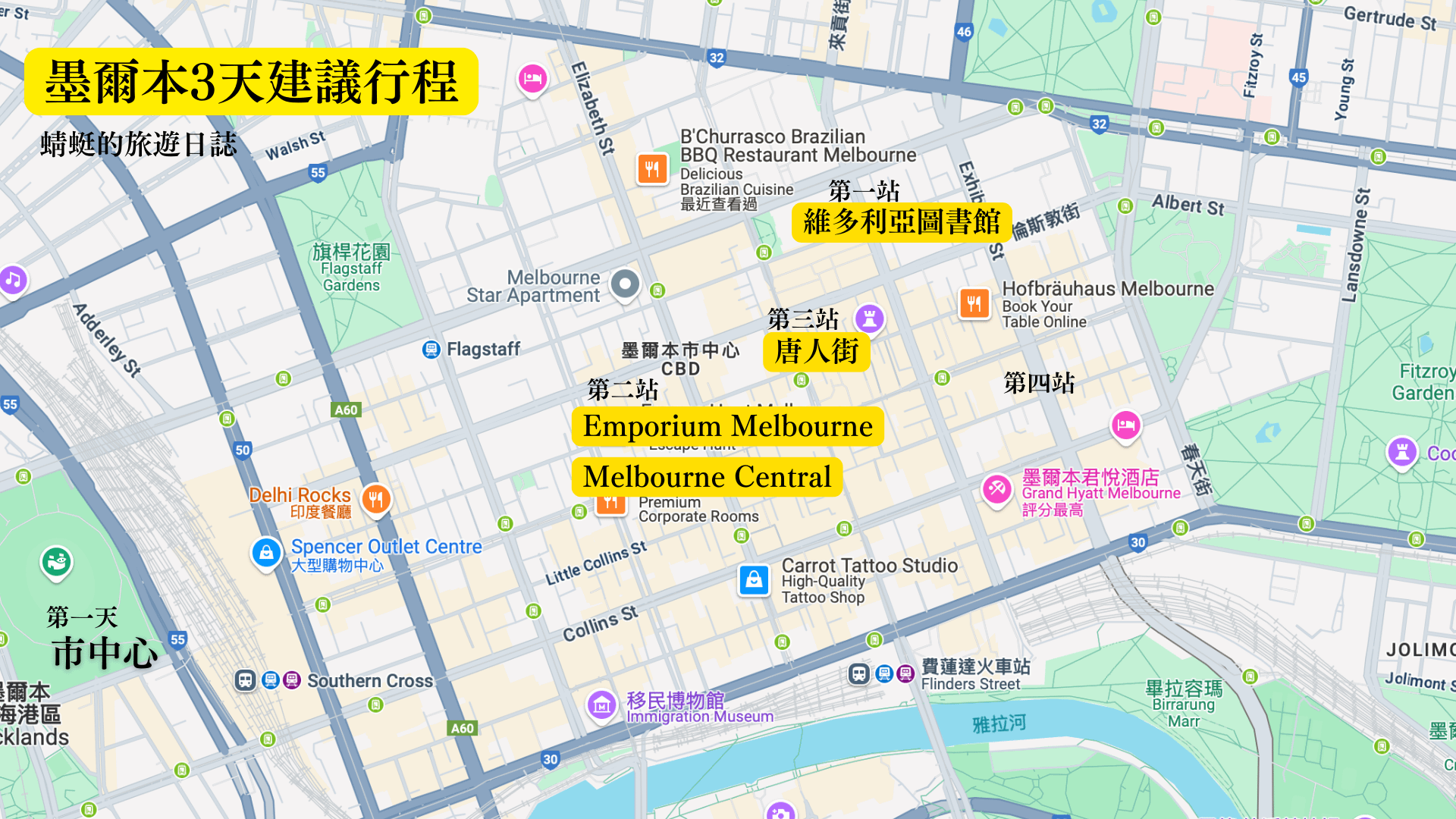 墨爾本3天建議行程