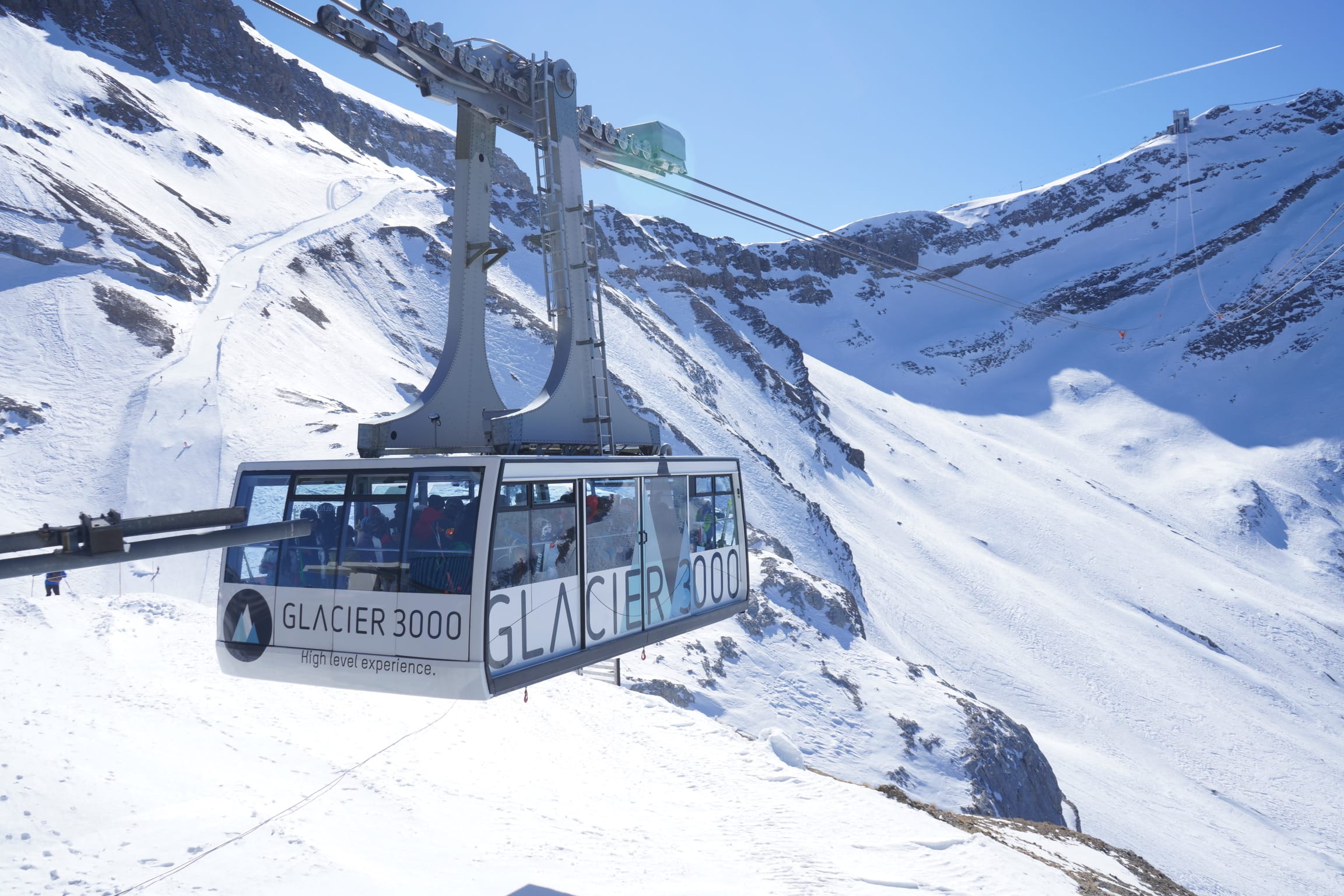 cable car at glacier 3000