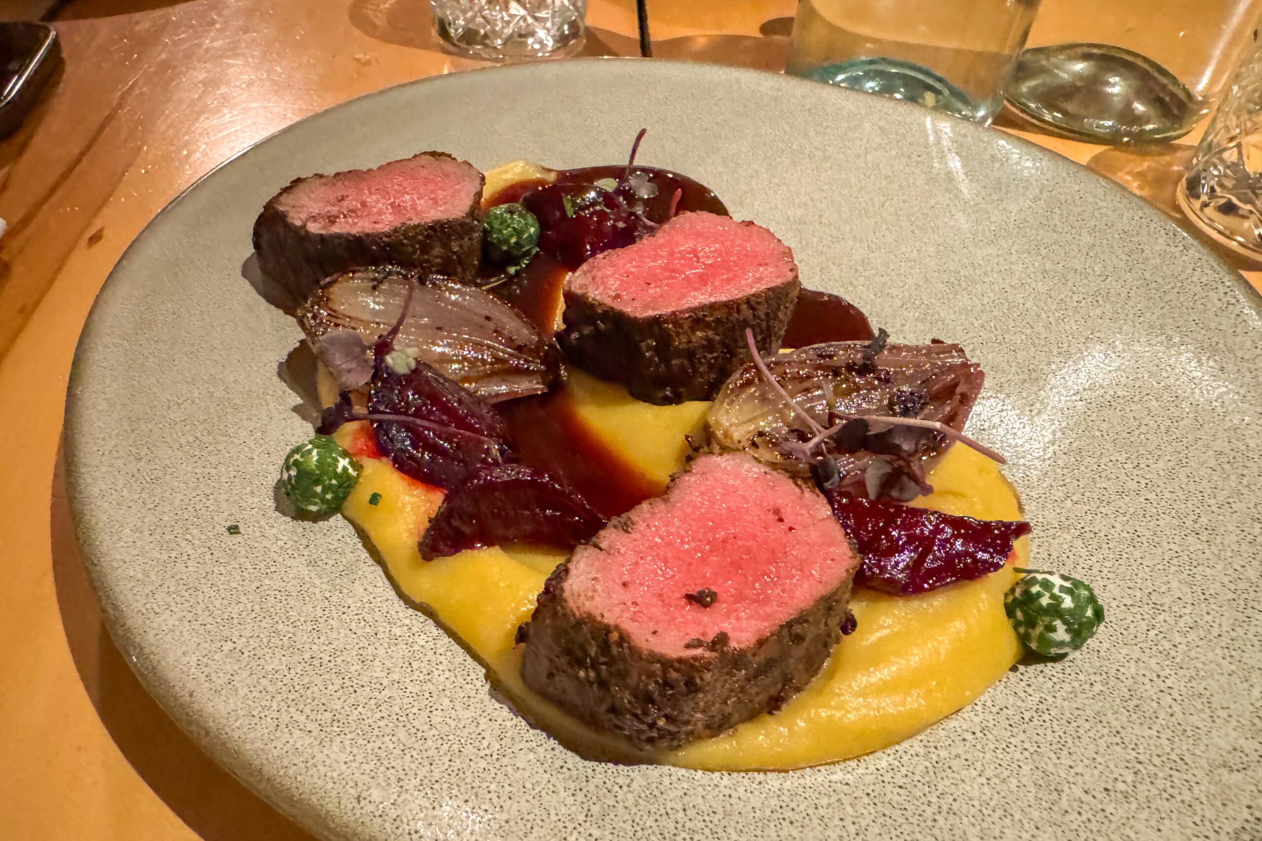 Venison meat steak in The Cardrona Hotel