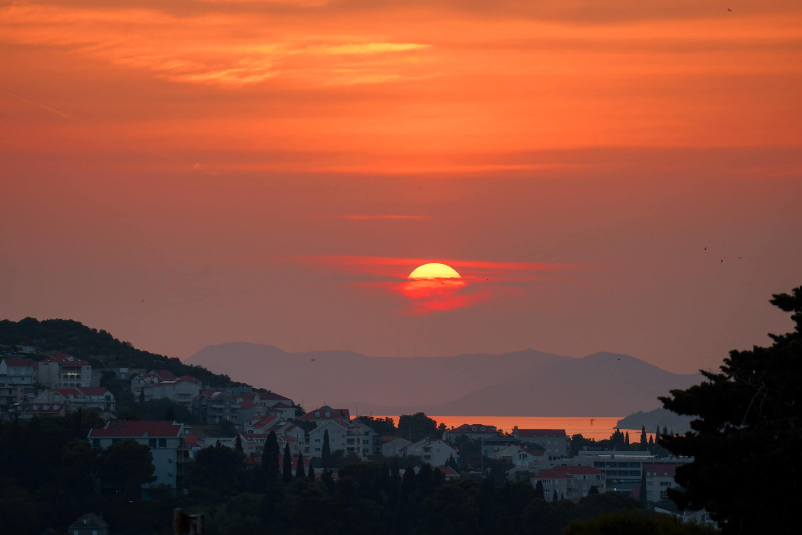 sunset of dubrovnik
