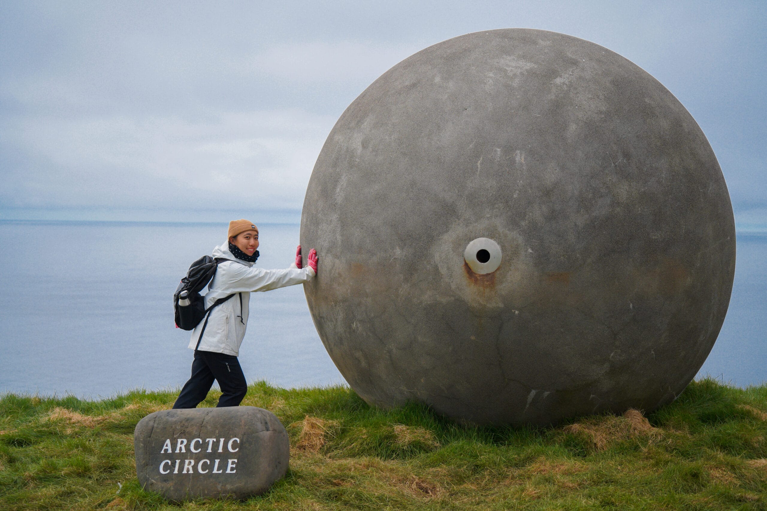 arctic circle on grimsey island
