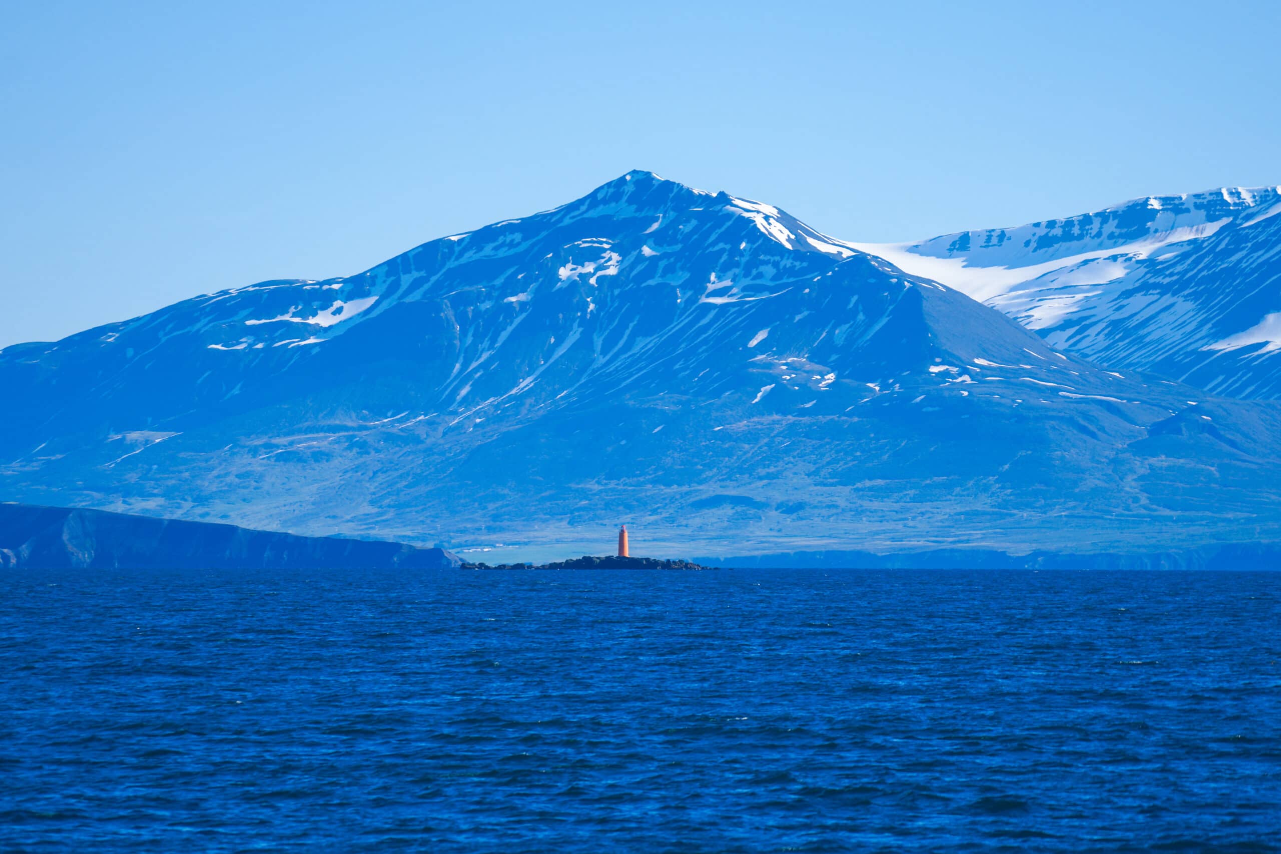 scenic view of Iceland on ferry from Grimsey