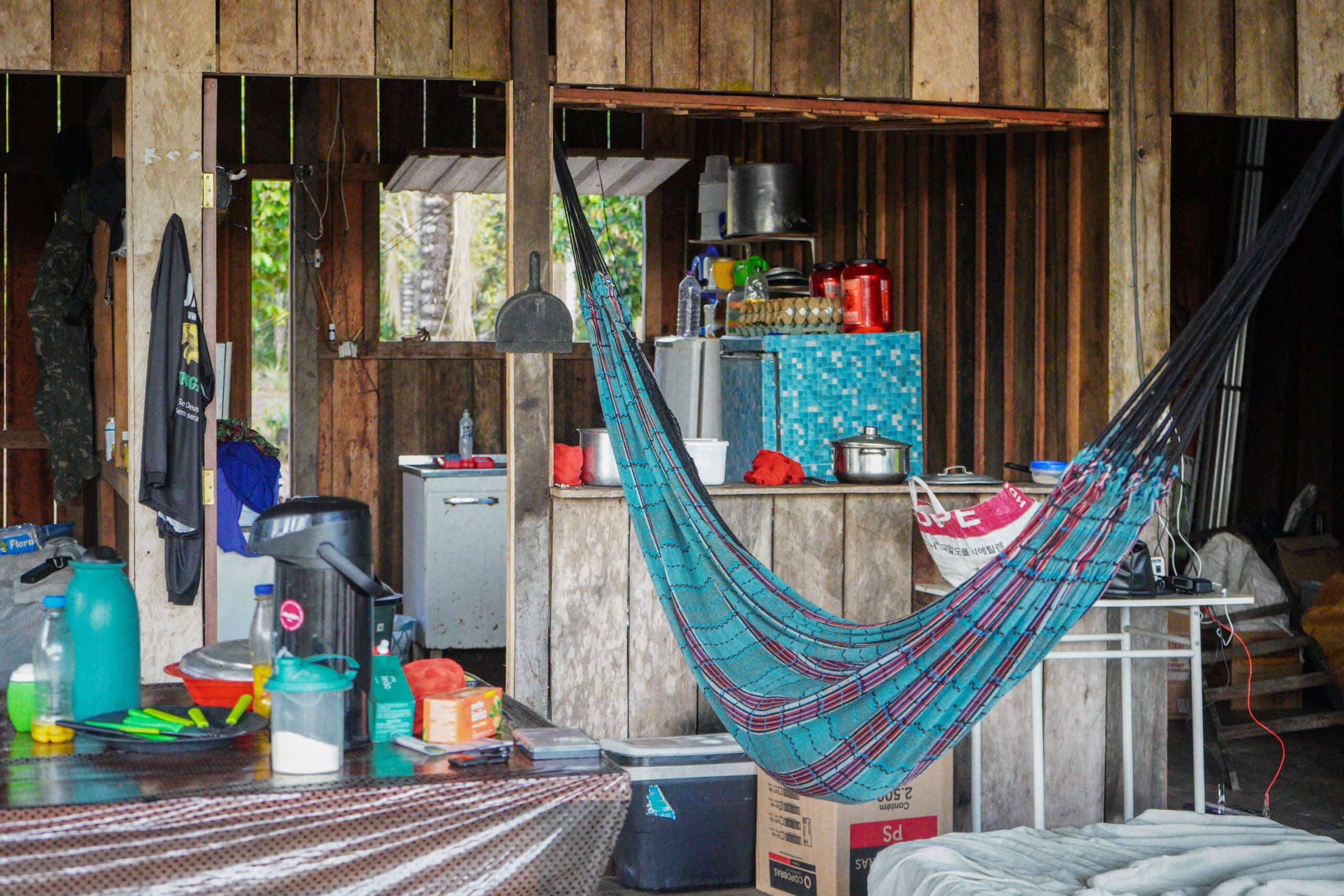 hammock we slept in Amazon forest
