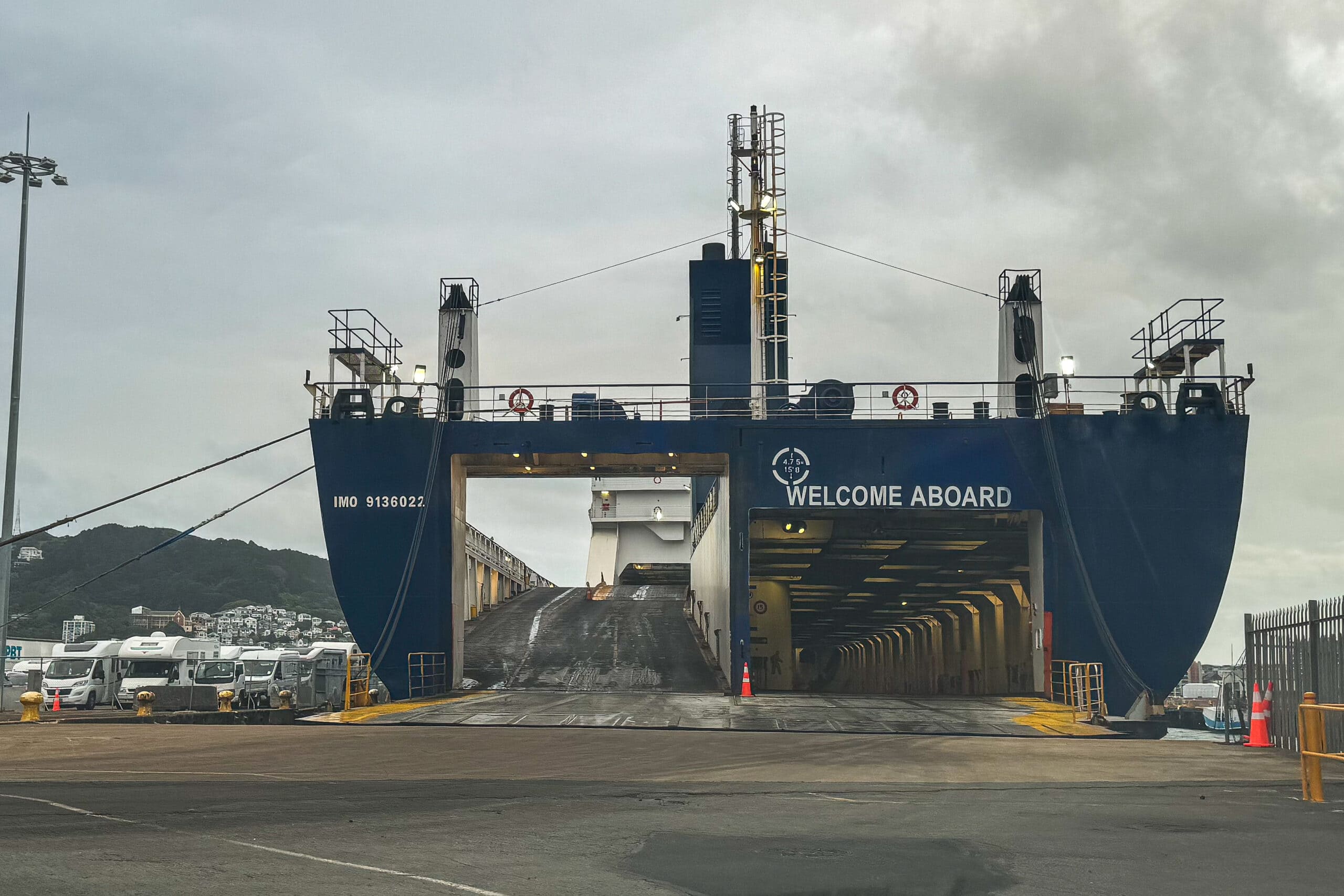 Car ferry from Wellington to Picton, crossing the Cook Strait
