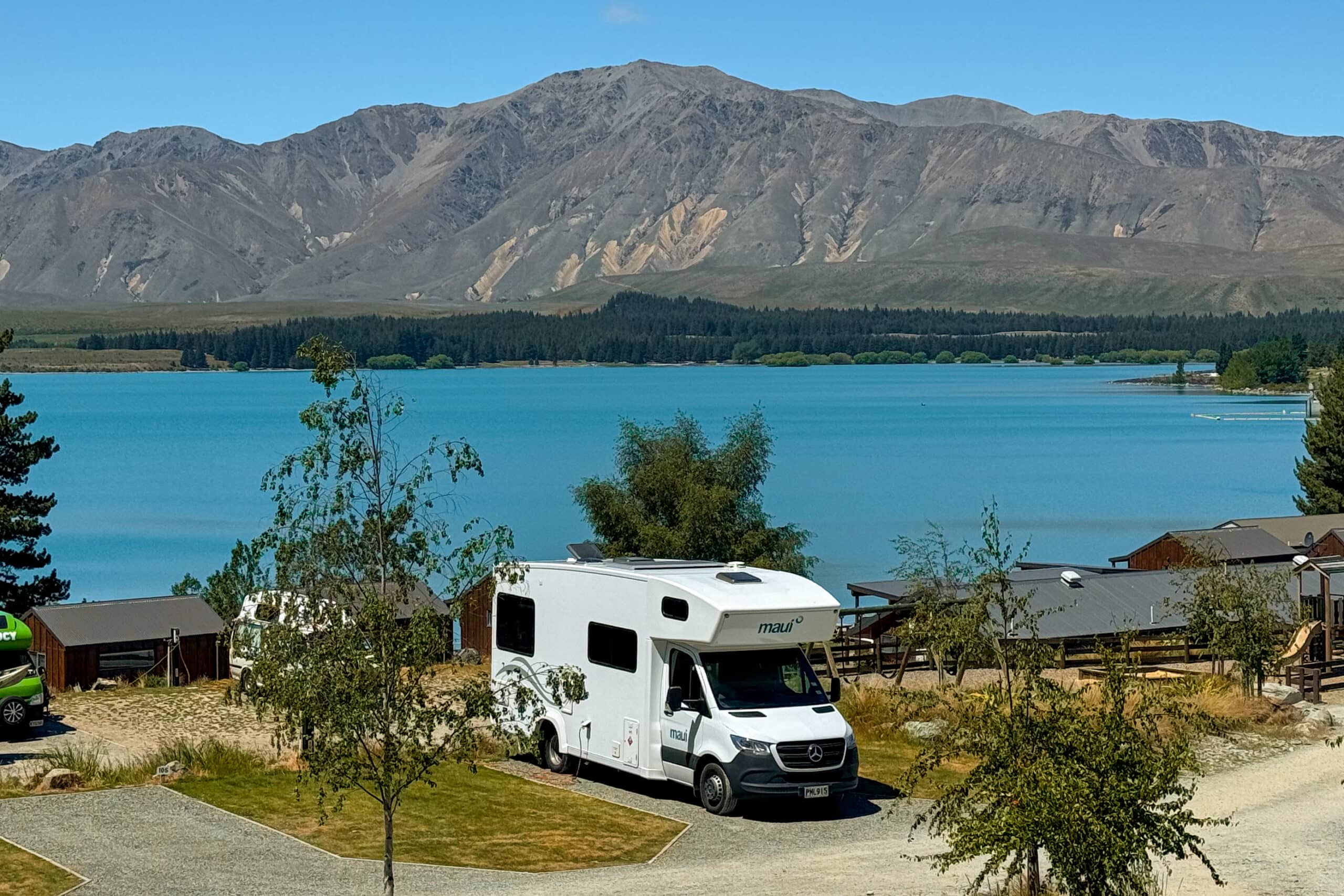Campground in lake Tekapo