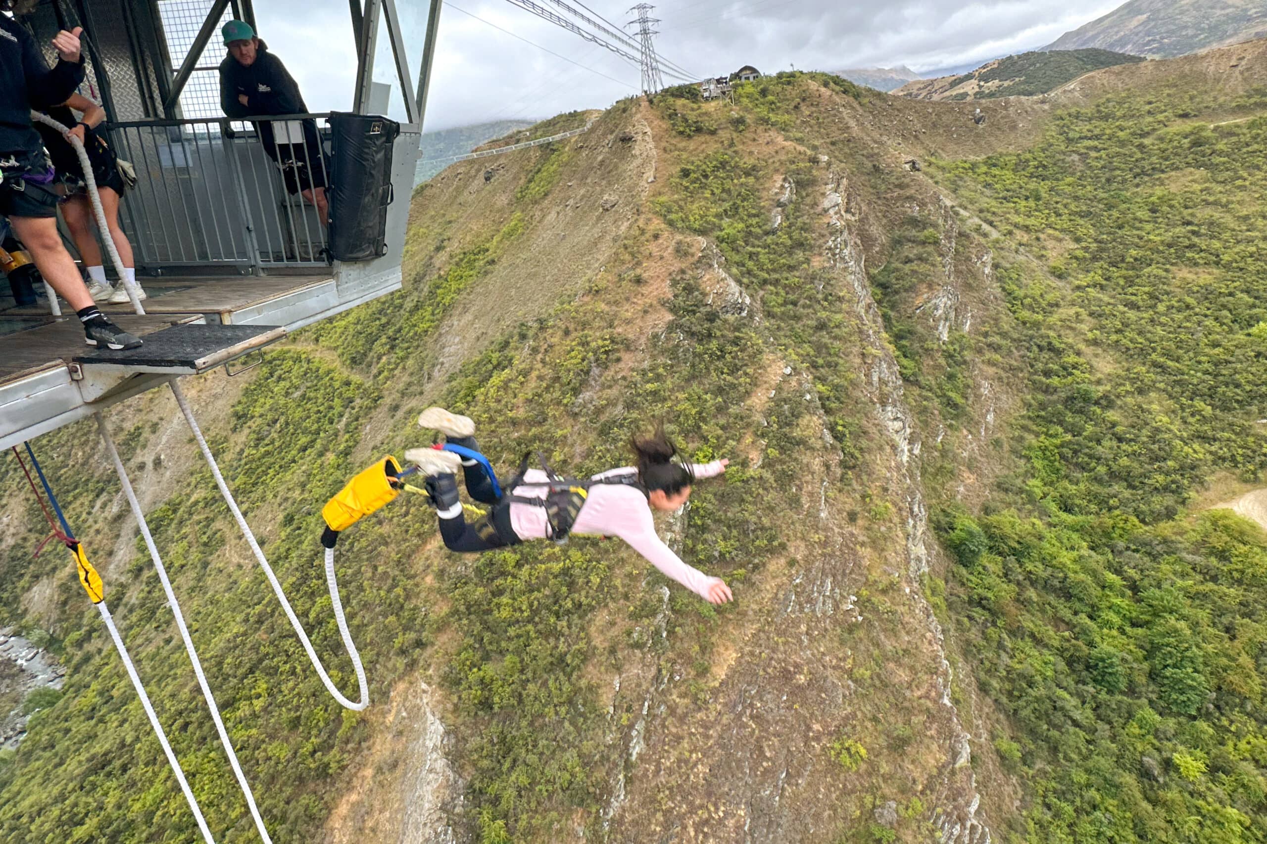 Bungee jumping in AJ Hackett in Queenstown, New Zealand