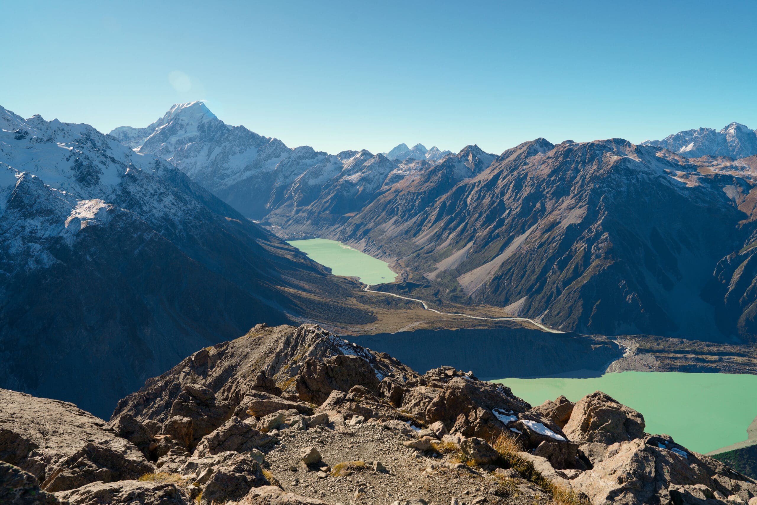 view of mt cook from mueller hut route